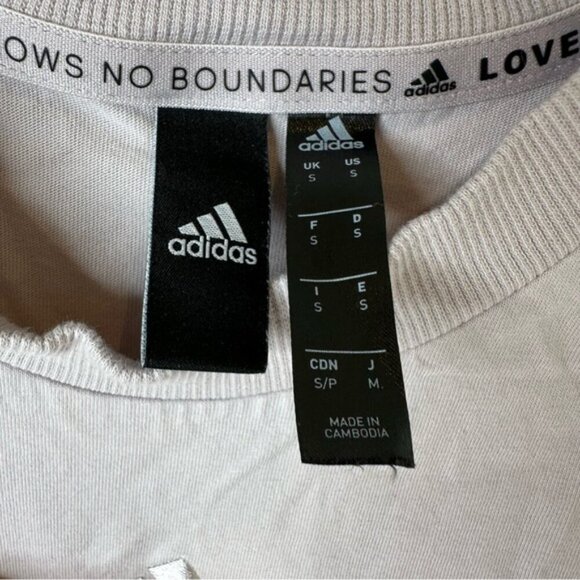 adidas U Co G T Funny Printing Sports Round Neck Short Sleeve Pink T-Shirt - Picture 8 of 12